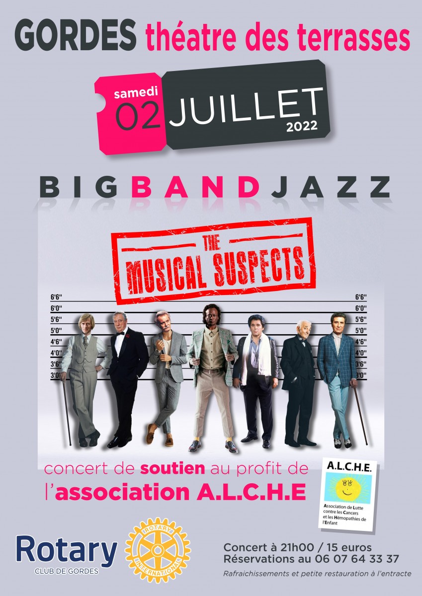 Concert BIG BAND JAZZ le samedi 2 juillet 2022 au Théâtre des Terrasse