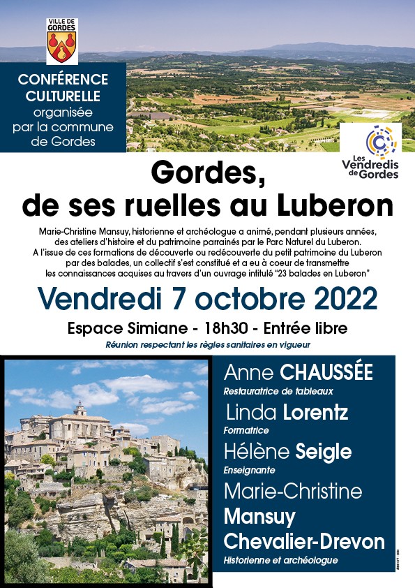 Conférence -  Gordes - 07 Octobre 2022