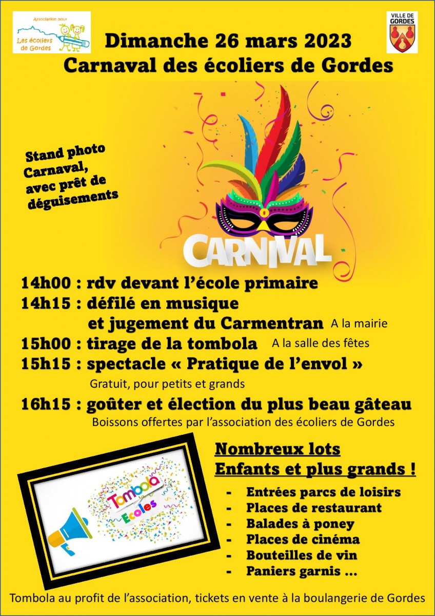 Carnaval des Ecoliers - 26 mars