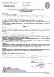 Arrêté Municipal - portant  réglementation temporaire de la  circulation - Chemin des Garrigues et Chemin Chabert - 5/12